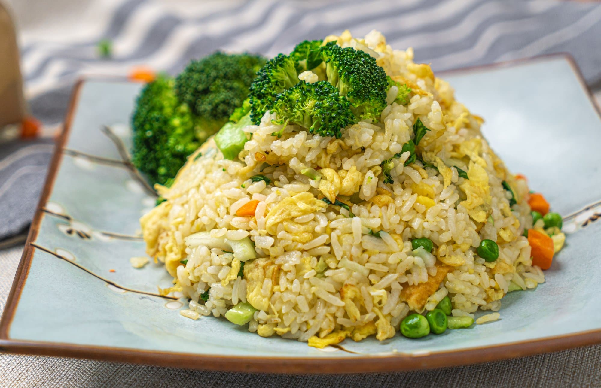Vegetable Fried Rice (With Egg) - A flavorful stir-fried rice dish made with egg and a variety of vegetables such | Rice