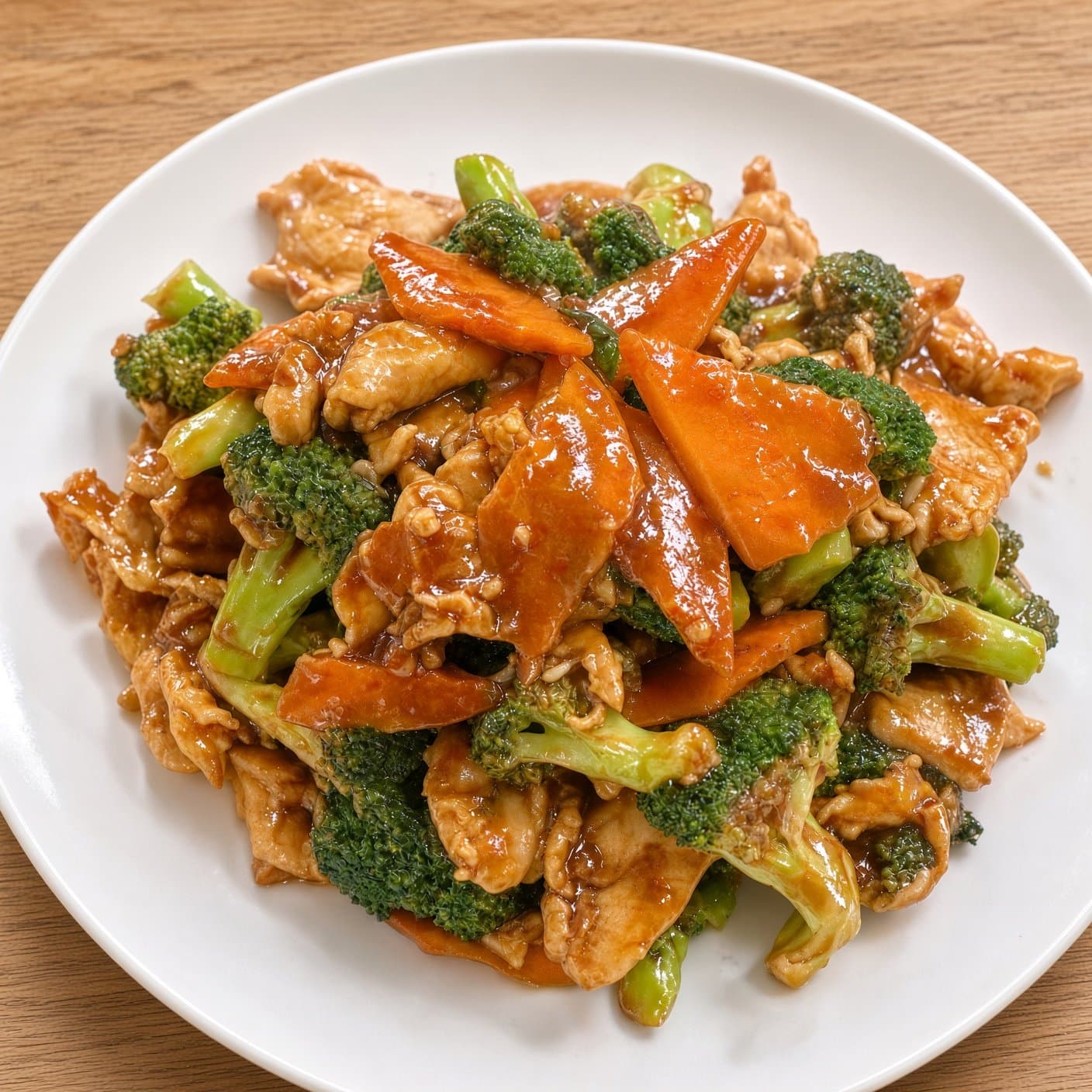 Broccoli Chicken - Tender chicken slices stir-fried with vibrant broccoli florets in a savory sauce | Meat